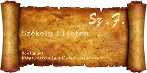 Székely Filotea névjegykártya